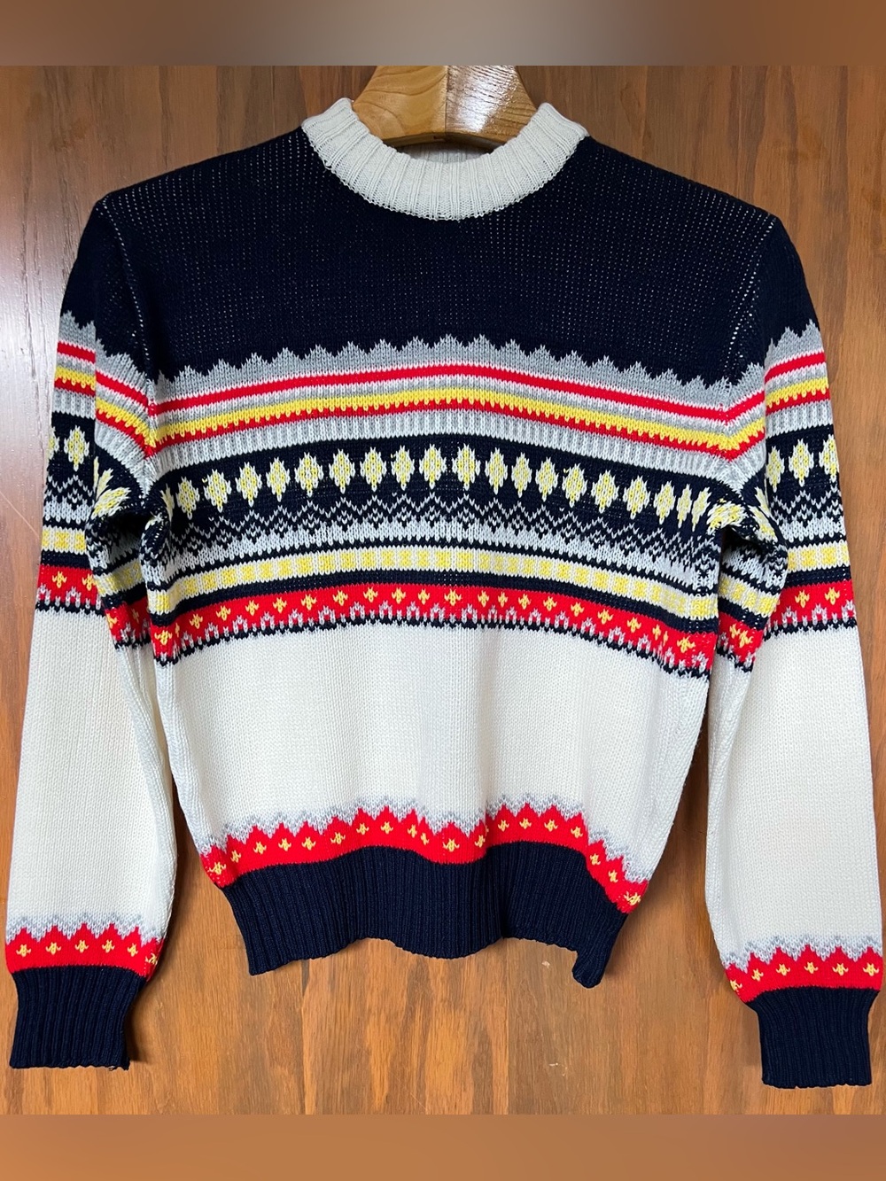 Vintage 1970s KP Knitwear Ski Instructor Sweater Of Your Dreams - L